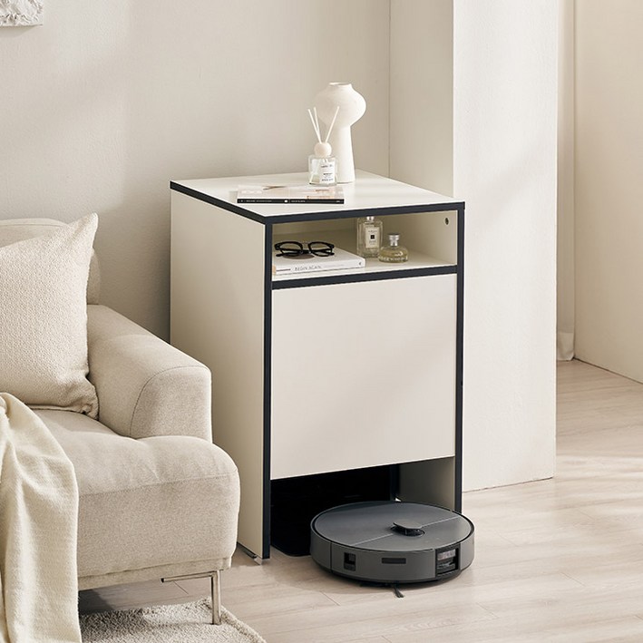 삼익가구 로캐리 바퀴형 2WAY/수납형 바퀴형 로봇청소기 수납장 보관함