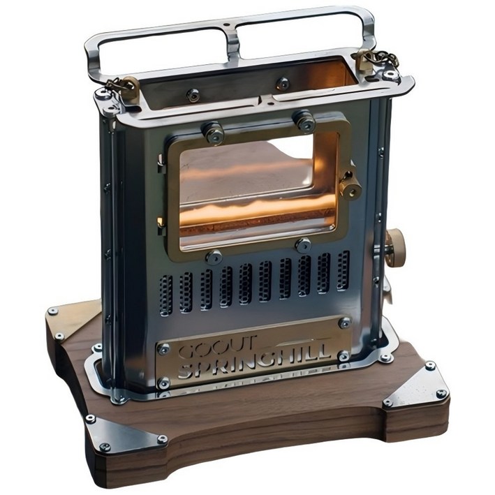 고아웃 스프링힐 다이아몬드 램프 스토브 오일랜턴 파라핀오일 불멍램프 감성 캠핑테이블 조명, 1개, 실버