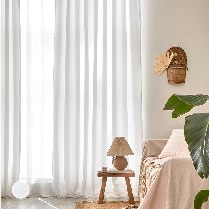 베베데코 3중직 솔리드 암막커튼 핀형  커튼핀  커튼끈