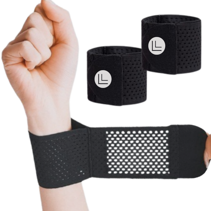 관절가이드 초경량 슬림 손목보호대, 2개, 블랙
