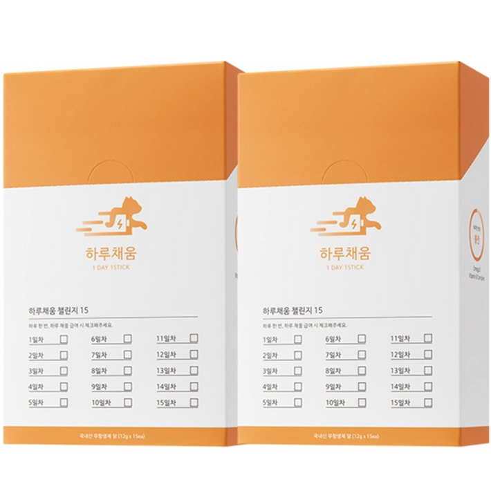 프로젝트21 고양이 하루채움 영양제 15p, 2개, 닭맛, 피부털개선