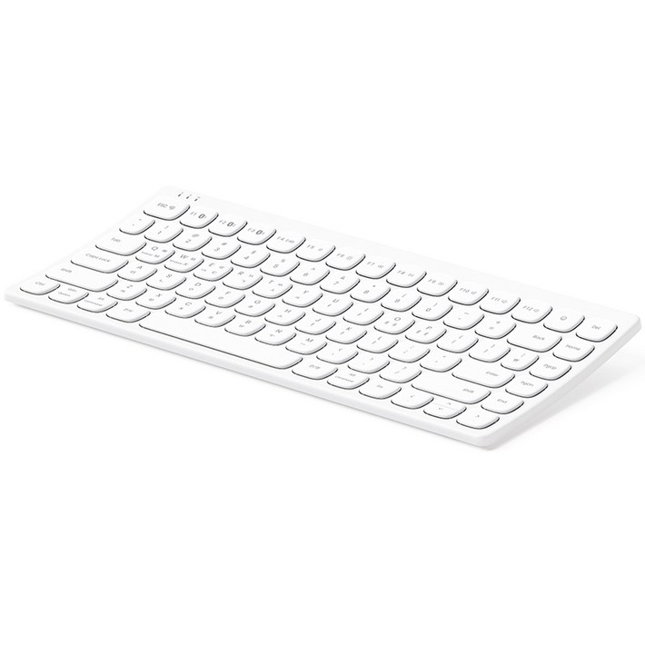 엑토 커브드 저소음 미니 유무선겸용 일반형 블루투스 키보드, 크림 화이트, B603