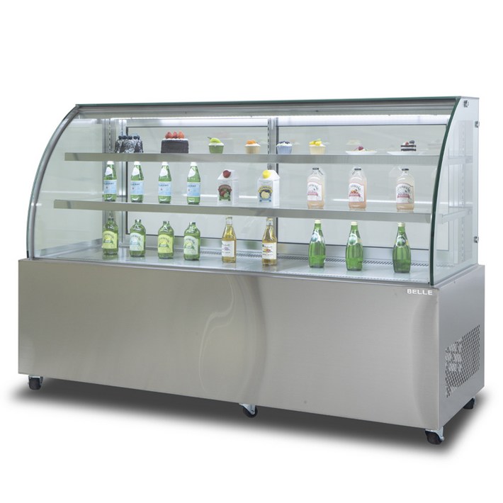 BELLE 프리미엄 쇼케이스 라운드 뒷문형 스테인리스 570L 방문설치, JRB1800S