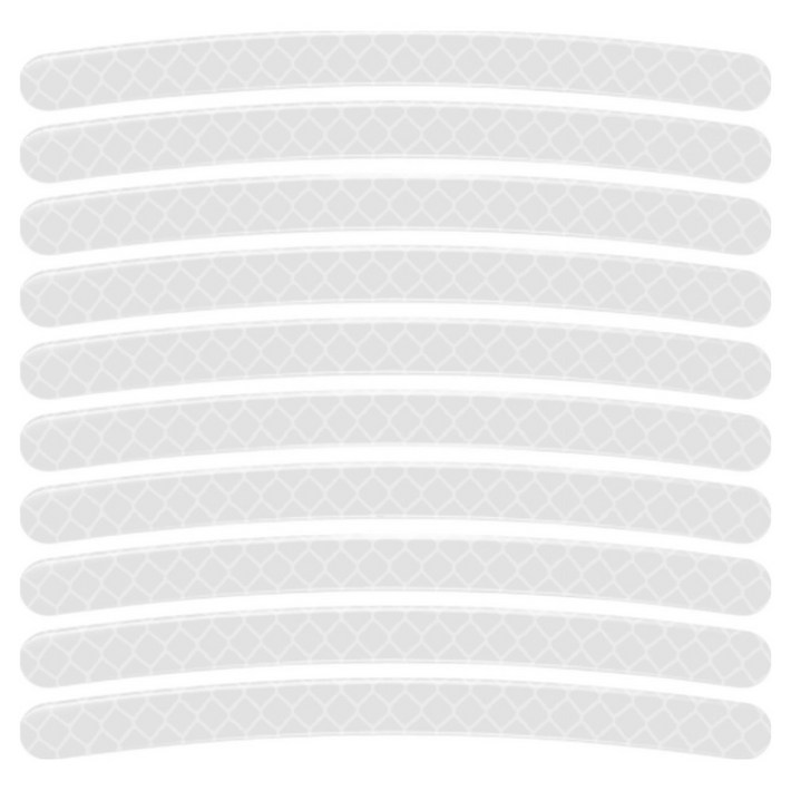 스코라 야간 시인성 휠 반사 스티커 실버 7mm x 9cm 40p