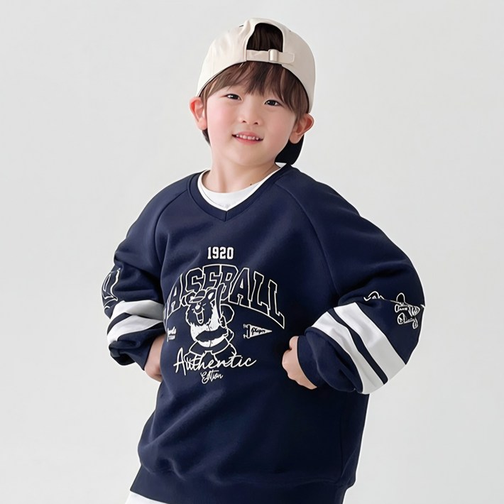 베리클로젯 아동용 BBB 브이넥 맨투맨