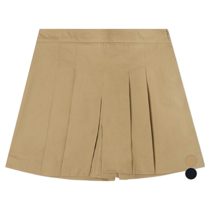 미쏘 여성용 플리츠 면 스커트 팬츠