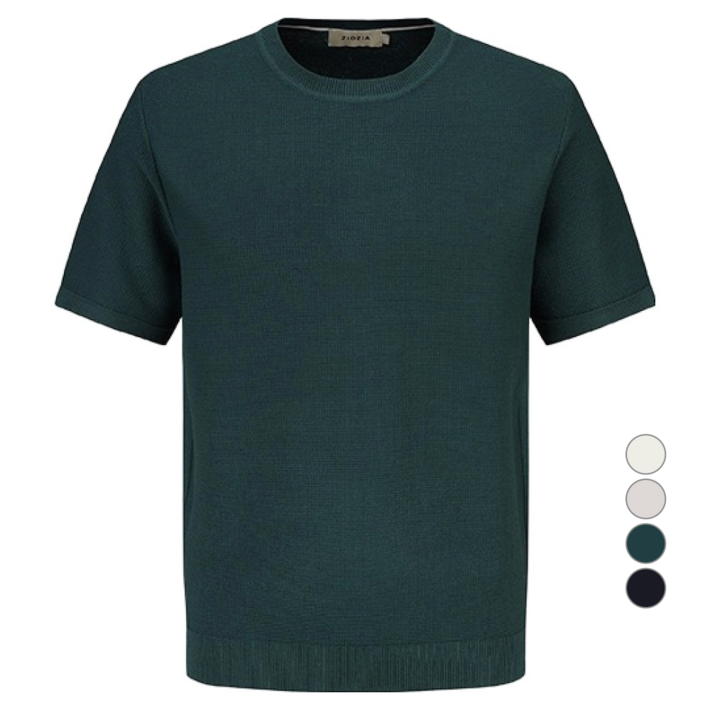 지오지아 남성용 미라쿨 변형조직 반팔 니트 AEF2ER1101