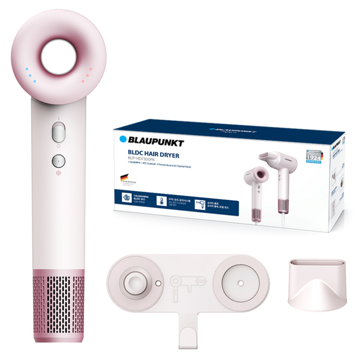 블라우풍트 에어이지 프로 에어홀 BLDC 드라이기 BLPHD7300 1500W, BLPHD7300PK, 핑크