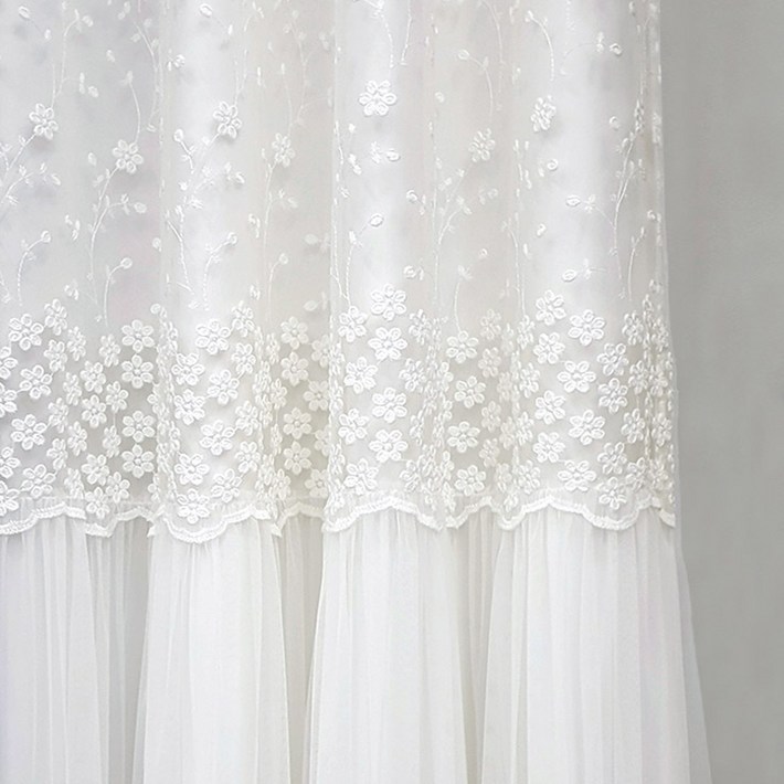 지나송 아리아 웨딩스타일 암막커튼  봉 세트 방문설치