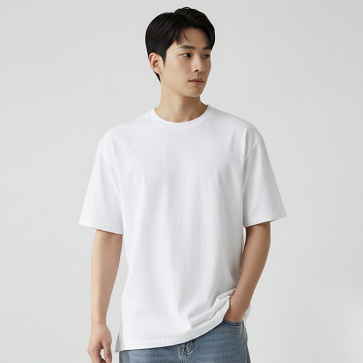 레이먼 남성용 16수 레이어드 반팔 티셔츠