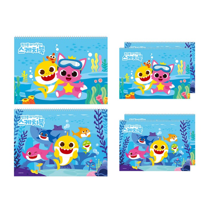 몽땅 핑크퐁 스케치북 6권, 345 x 248 mm, 26매