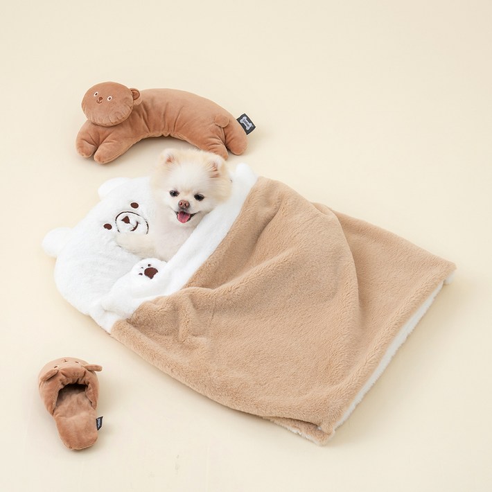 펫본 강아지 화이트베어 패드, 브라운, 1개 펫본 강아지 화이트베어 패드, 브라운, 1개