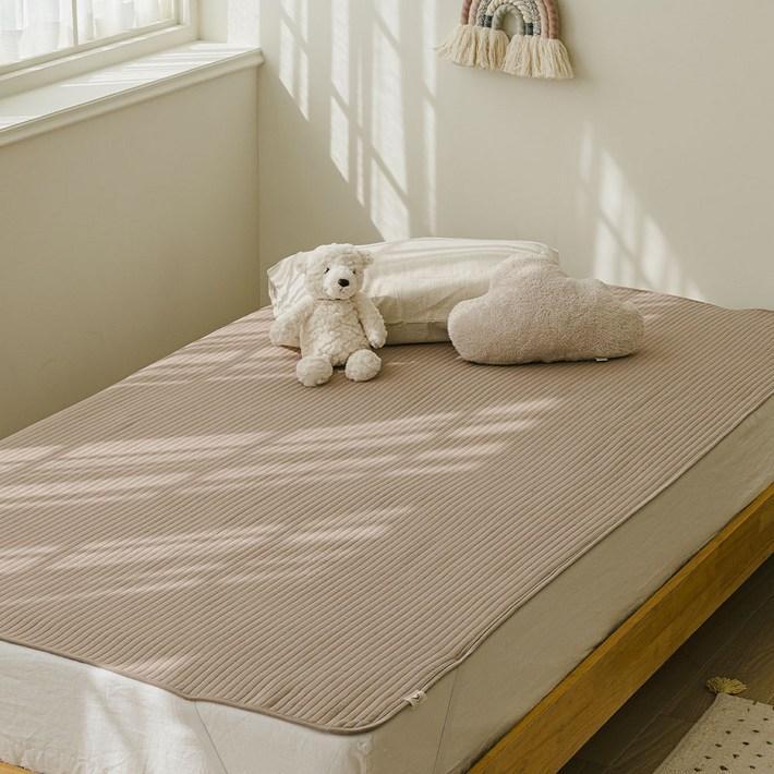 말랑하니 아기 순면 방수매트, 코코아밀크, 1개