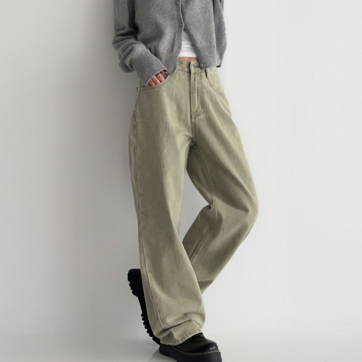 라라온 여성용 롱숏 기장 와이드 코튼 피그먼트 면 바지 26TSP3631