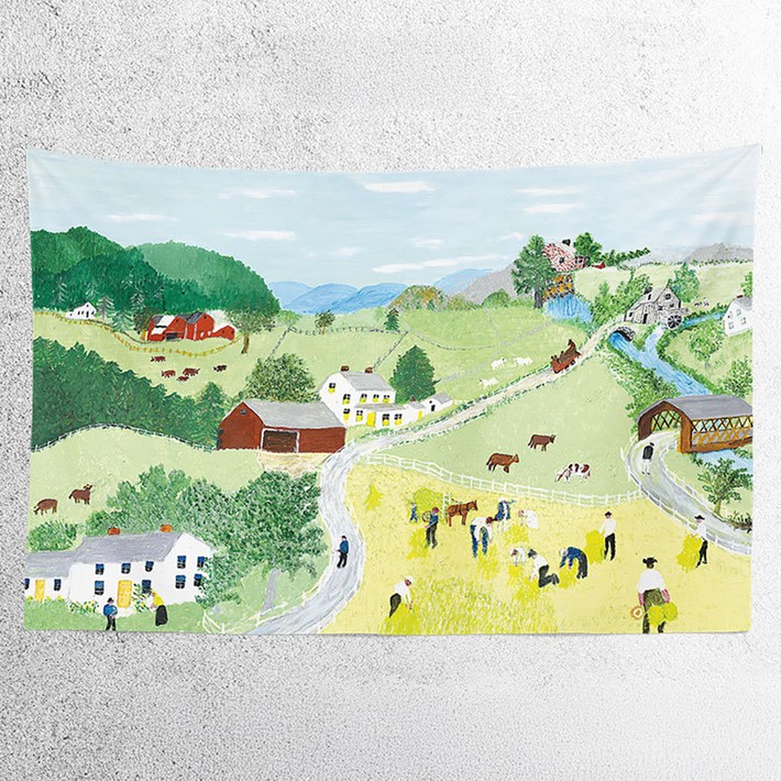 소유공간 힐링 봄 풍경 태피스트리