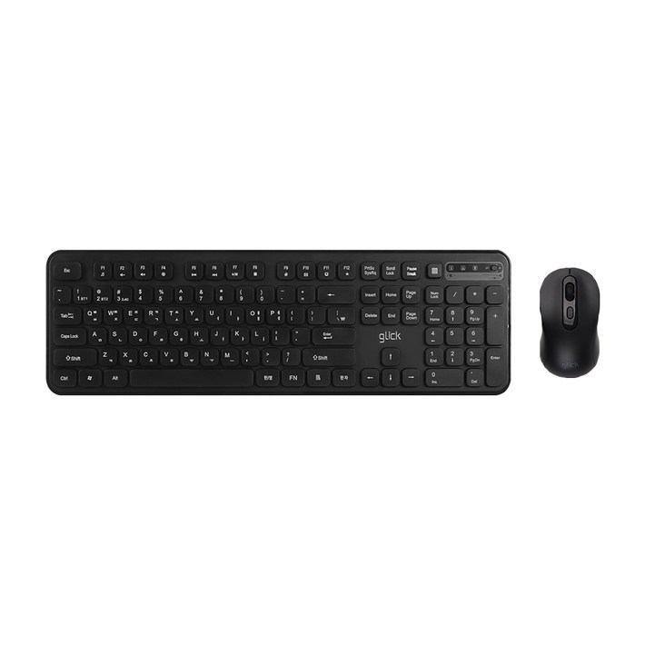 지클릭커 오피스프로 WMK725 인체공학 무소음 무선 블루투스 키보드 미니 마우스 세트