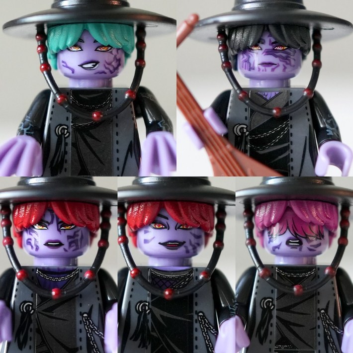 핸드브릭 사자보이즈 저승사자 5종세트 커스텀 미니브릭 피규어 호환 블록호환