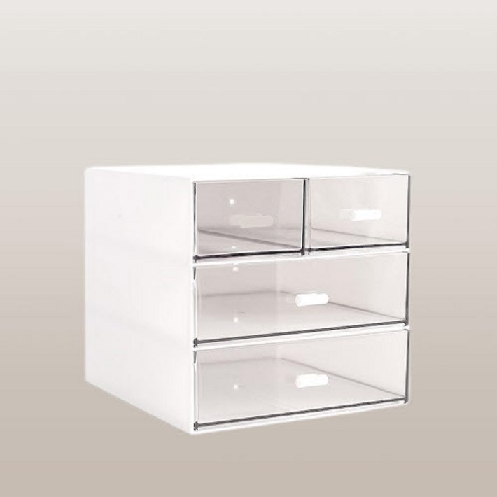 책상 정리함 수납함 정리함 투명 미니서랍 다용도 데스크 수납서랍형 4칸