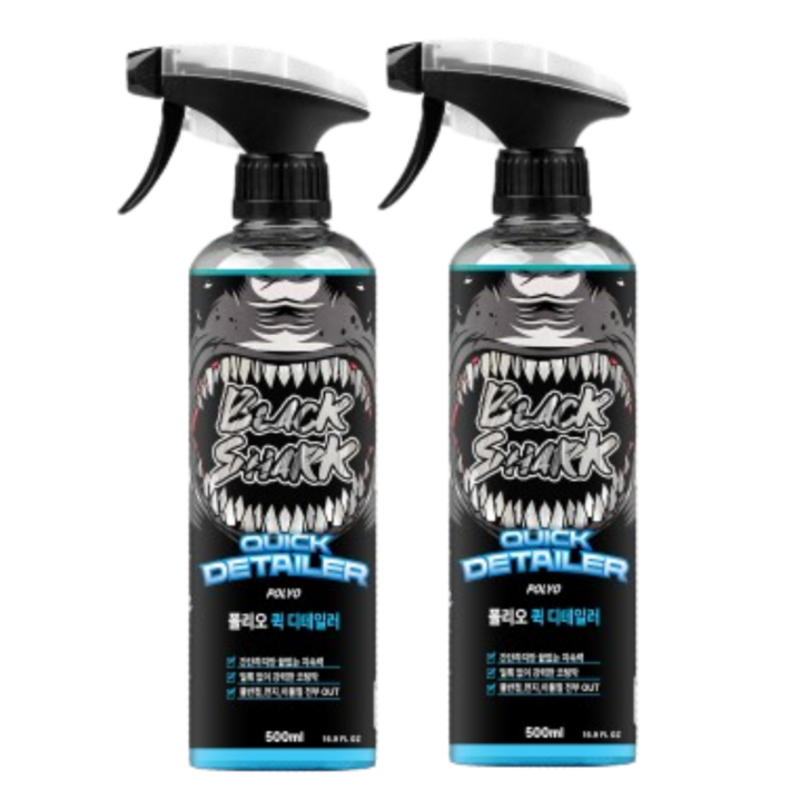 블랙샤크 차량용 광택 코팅 퀵디테일러, 2개, 500ml