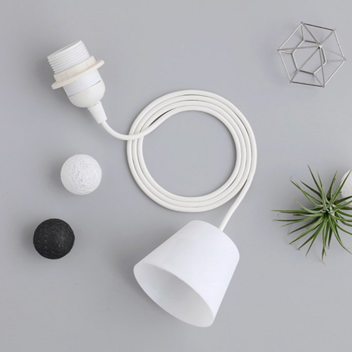 E26색상랜덤전구선물마켓비 AMNA 램프코드세트 E26 KS1092D3, 1개, 화이트