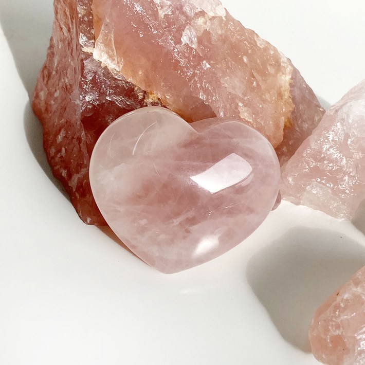 천연 로즈쿼츠 원석, 사랑의 석영 장미수정 파워스톤 4.5×4.5cm 5660g, 1개, 단일색상