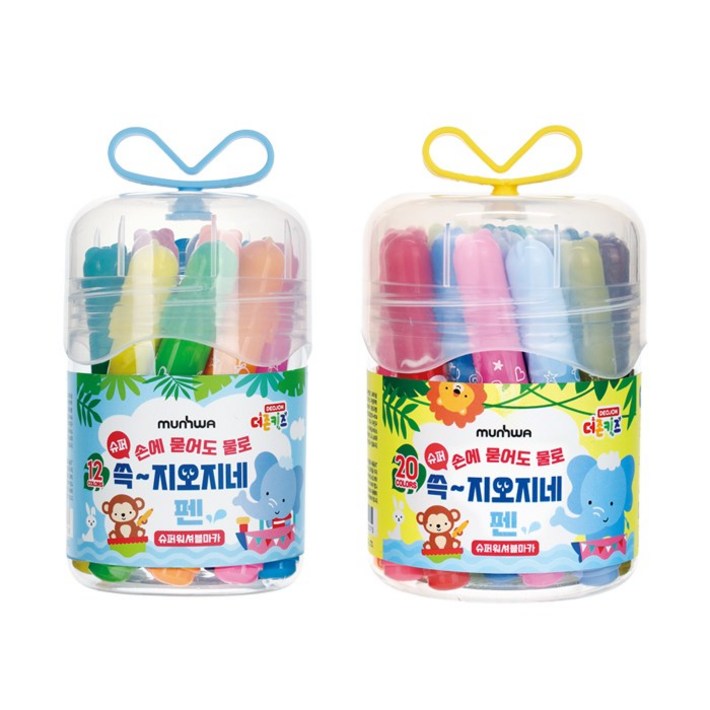 문화연필 더존키즈 쓱 지오지네 슈퍼워셔블 마카