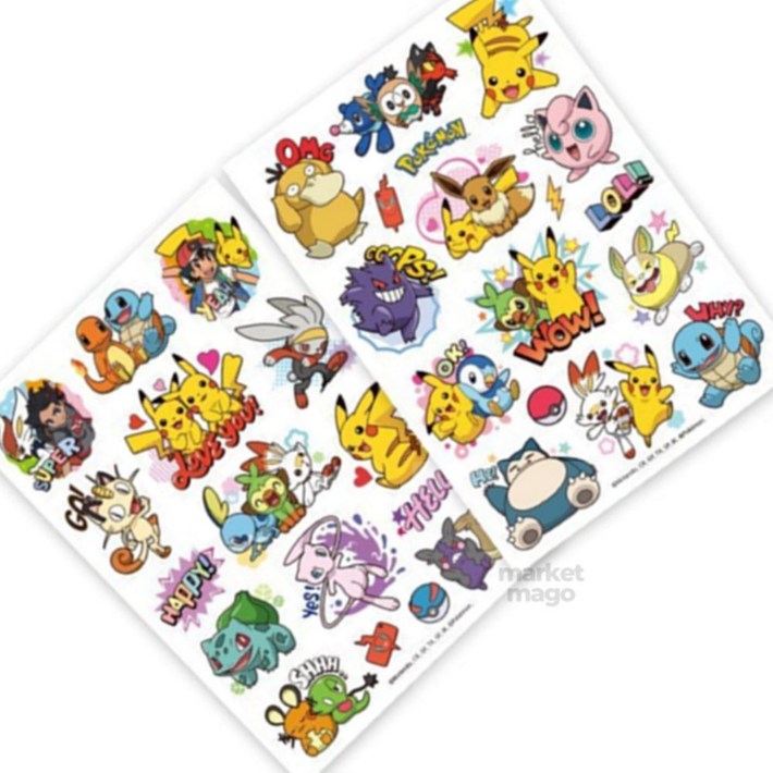 마켓다인 포켓몬스터 판박이스티커 휴대폰꾸미기스티커
