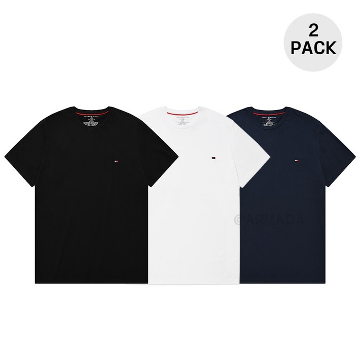 2PACK 타미힐피거 코어 플래그 반팔티셔츠 09T3139 5colors