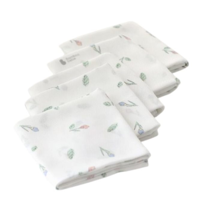 밤부베베 시그니처 엠보손수건 아기꽃망울 5장