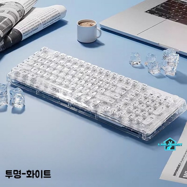 투명키보드 크리스탈 사무용 투명 블루투스 얼음 무선 아이스 큐브 키보드