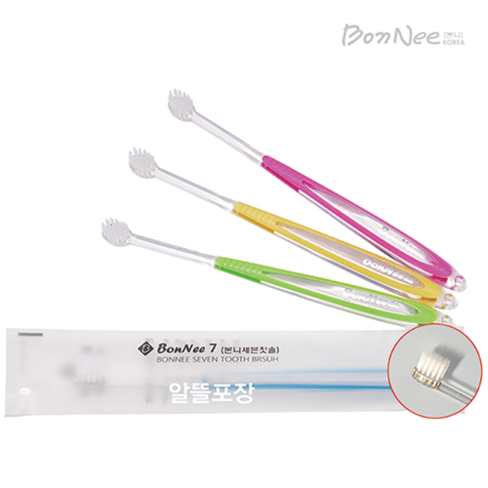 본니 103sh 저녁칫솔 어금니 사랑니 임플란트 이중모 알뜰포장 4개, 1개입, 4개