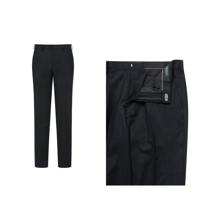 코오롱 브렌우드 중년 남성 겨울 다크네이비 무지 울 캐시미어 스판 일반핏 정장바지 단품 무료배송