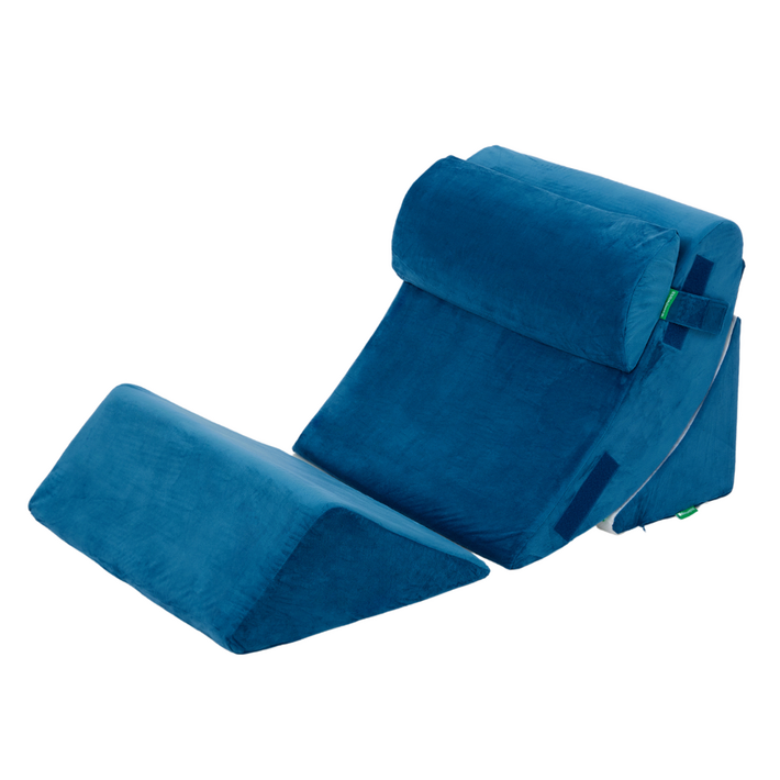 슬립웍스 모듈쿠션 듈스 삼각 대형 등받이 쿠션 침대 베개, 로얄블루, 1개