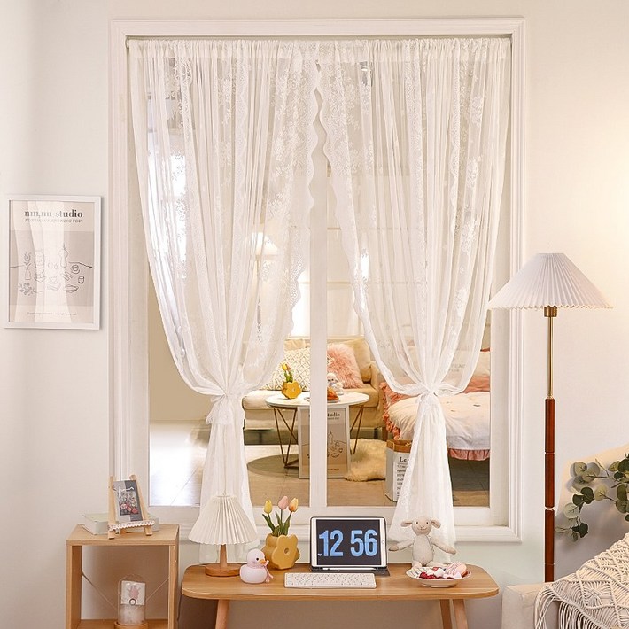 YYT 레이스 커튼 방문 가리개 커튼 커텐