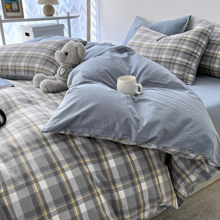 싱글 오리털 이불커버 150x200x230 순면 무면