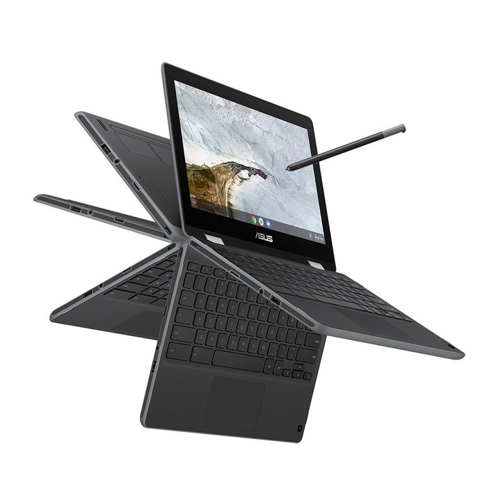 ASUS 크롬북 C214MABW0605, 11.6형 터치스크린 스타일러스 펜 포함, 학습용, 인강용, 노트북, 크롬OS