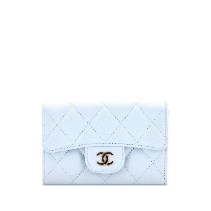 샤넬  중고 클래식 플랩 케이스 퀼팅 캐비어 카드홀더