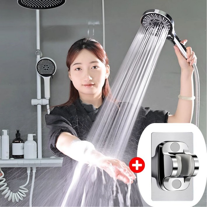 비니퍼니 3단 수압상승 원터치 샤워기헤드