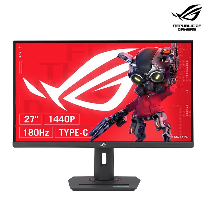 ASUS ROG Strix XG27ACS 68Cm27 FastIPS 평면 QHD 180Hz HDR400 게이밍모니터 Typec