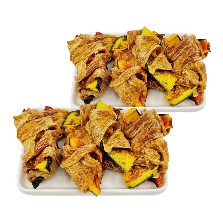 국내제작 단호박과 닭가슴살로 만든 치단말이 육포 다이어트와 소화흡수에 좋은 강아지수제간식 70g, 치단말이, 2개, 70g