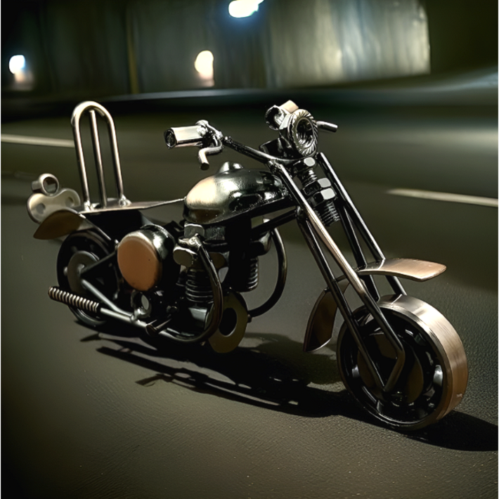 빈티지 감성 금속 오토바이 모형 장식품