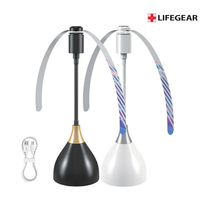 LIFEGEAR 파리 선풍기 플라이팬 2P구성 파리퇴치기 음식 파리쫒기 회전식 날개 시장 생선 조류 과일가게 마트 파리쫓기 피크닉 바베큐 파티용