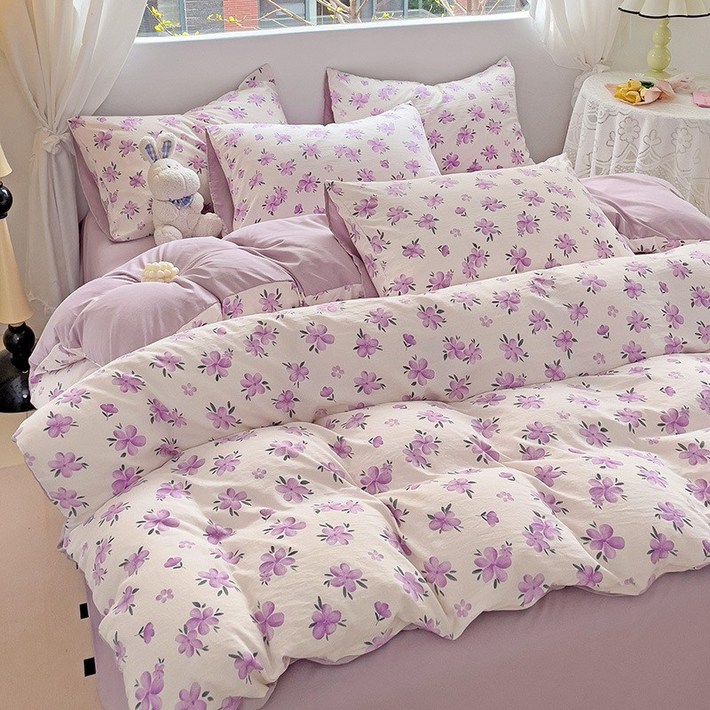 혜신 사계절 부드러운 침구세트 고급스러운 패턴 이불커버세트