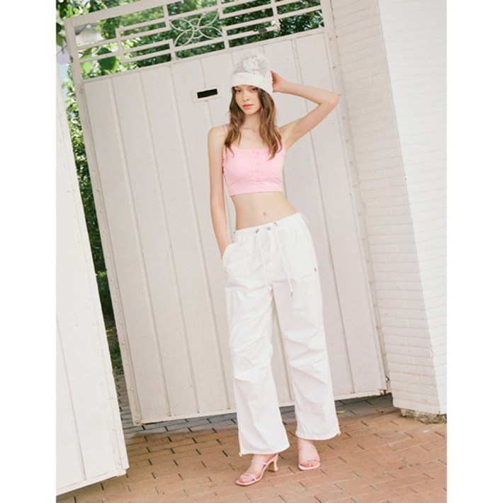 에고이스트ER3OPT40BLUE LABEL 턱 밴딩 파라슈트 팬츠25년여름