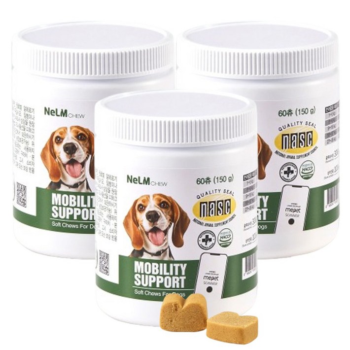 미펫 낼름츄 관절 모빌리티 서포트 180정 슬개골 관절영양 소프트츄