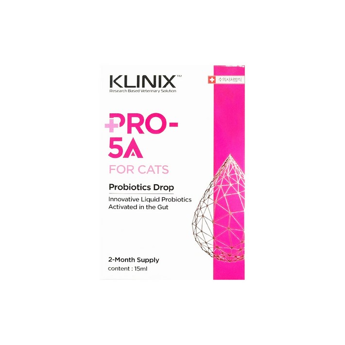 [정품] KLINIX PRO-5A 클리닉스 프로파이브에이 리뉴얼 버전 (수의사 추천 강아지 고양이 액상형 유산균)/스포이드 포함 20230424