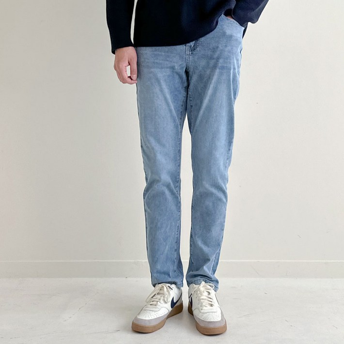 남성용 씬데님 일자핏 굿스판 청바지 허리스판 빅사이즈  데님 ~38사이즈