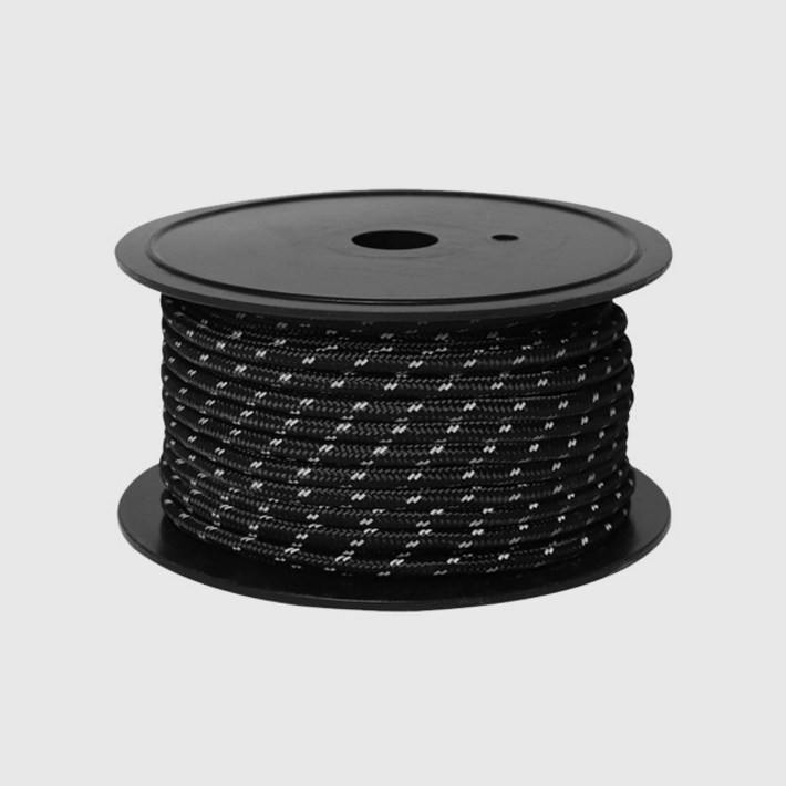 KOOLMAN쿨맨 다용도 반사 캠핑 타프 스트링 6mm 30M, 반사 스트링 6mm x 30M  블랙