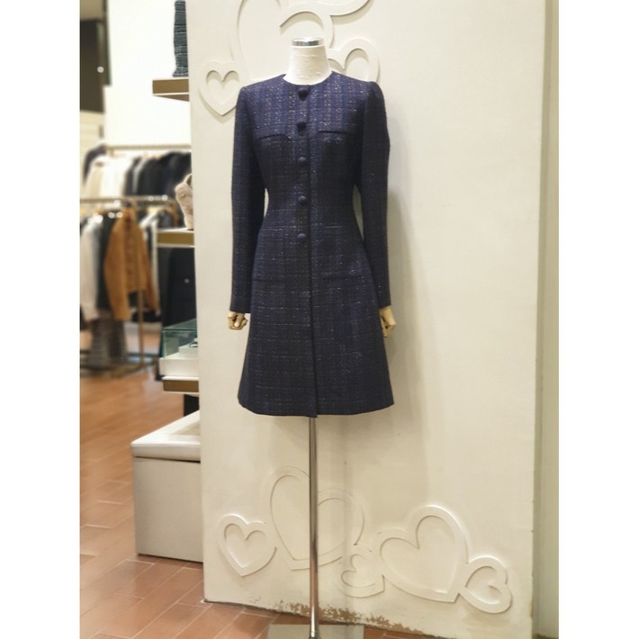 샤틴 클레식 버튼 트위드 원피스