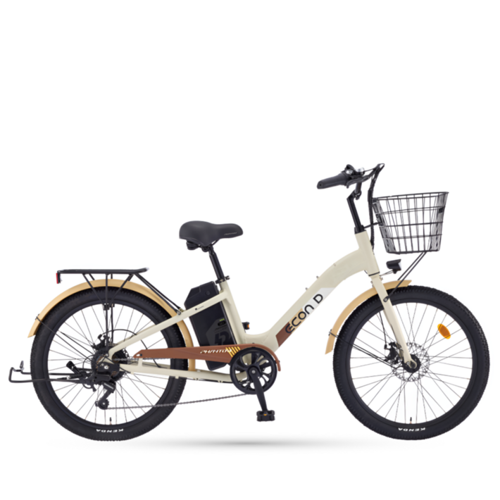 2025 삼천리 24 팬텀 이콘 D 전기자전거 출퇴근 입문용 운동용 바구니, 크림무광, 알루미늄